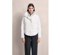 Blouson BUGATTI, Damen, Gr. 40, beige (ecru), 100% Polyester, unifarben, regular fit, Bündchen, Jacken Blouson, mit femininem Steppdesign (44983228-40) ecru