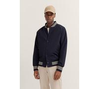 Blouson BUGATTI, Damen, Gr. L, blau (390, marine), 90% Polyamid, 10% Elasthan, unifarben, regular fit, Bündchen, Jacken Blouson, mit Collegekragen (45760417-L)