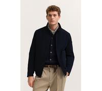 Blouson BUGATTI "Regular Fit", Herren, Gr. 50, 390, marine, 100% Polyester, unifarben, regular fit, Jacken Blouson, wasserabweisend mit Cord-Details (39759937-50) 390, marine