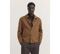 Blouson BUGATTI "Regular Fit", Herren, Gr. 50, 70, cognac, 90% Wolle, 10% Seide, unifarben, regular fit, Jacken Blouson, Regular Fit Woll-Seide Handmade (42897717-50) 70, cognac