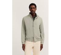 Blouson BUGATTI "Regular Fit", Herren, Gr. 50, beige (130, moos), 100% Polyester, unifarben, regular fit, Bündchen, Jacken Blouson, mit Stehkragen & Stretch-Funktion (38582516-50) 130, moos