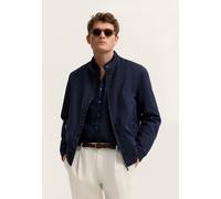 Blouson BUGATTI "Regular Fit", Herren, Gr. 52, 390, marine, 35% Baumwolle, 35% Lyocell, 30% Polyester, unifarben, regular fit, Jacken Blouson, mit Strick-Einsätzen und Stretch (70722942-52) 390, marin