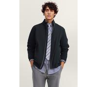 Blouson BUGATTI "Regular Fit", Herren, Gr. 58, 390, marine, 100% Polyester, unifarben, regular fit, Bündchen, Jacken Blouson, mit Stehkragen & Stretch-Funktion (62830400-58)