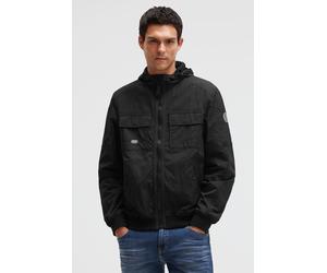 Blouson CAMP DAVID, Herren, Gr. L, schwarz, Web, Material: 74% Polyamid, 26% Baumwolle, Futter Rumpf: 100% Baumwolle, Futter Ärmel: 100% Polyester, unifarben, regular fit normal, eingesetzt Rippbündch