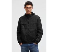 Blouson CAMP DAVID, Herren, Gr. S, schwarz, Web, Material: 74% Polyamid, 26% Baumwolle, Futter Rumpf: 100% Baumwolle, Futter Ärmel: 100% Polyester, unifarben, regular fit normal, eingesetzt Rippbündch