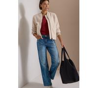 Blouson CECIL, Damen, Gr. 3XL, beige (teddy vanilleweiß), Stoff, Oberstoff: 100% Polyester. Futter: 100% Polyester, unifarben, normal normal, Rundhals, elastischer Bund, Jacken Blouson, aus softem Mat