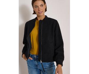 Blouson CECIL, Damen, Gr. 3XL, schwarz, Stoff, Oberstoff: 100% Polyester. Futter: 100% Polyester, unifarben, normal normal, Rundhals, elastischer Bund, Jacken Blouson, aus softem Materialmix (55611331