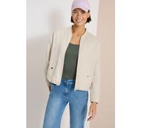 Cecil Damen Blouson aus Leinen mit Zipper in Beige, Gr: XL