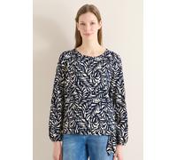 Blouson CECIL, Damen, Gr. XL (44), universal blau, Stoff, 100% Viskose, gemustert, comfort fit normal, Rundhals, elastischer Bund, Jacken Blouson, mit grafischem Muster (45058063-XL) universal blau