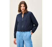 Blouson CECIL, Damen, Gr. XXL (46), blau (urban navy blau), Web, Obermaterial: 55% Baumwolle, 42% Polyester, 3% Elasthan; Futter: 100% Polyester, unifarben, normal normal, hoch geschlossener Ausschnit