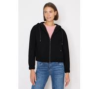 Cecil Damen Hoodie Blouson in Wolloptik in Schwarz, Gr: XXL