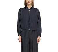 Blouson COMMA, Damen, Gr. 40, navy, Satin, Obermaterial: 54% Polyester, 46% Viskose, unifarben, regular fit normal, elastischer Bund, Jacken Blouson, mit elastischem Bund (79800535-40) navy