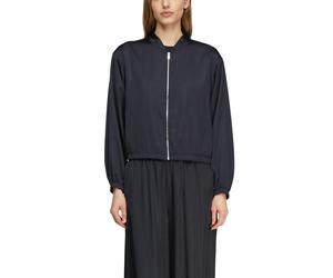Blouson COMMA, Damen, Gr. 44, navy, Satin, Obermaterial: 54% Polyester, 46% Viskose, unifarben, regular fit normal, elastischer Bund, Jacken Blouson, mit elastischem Bund (79800535-44) navy