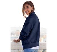 Blouson FRENCH CONNECTION, Damen, Gr. S (36/38), blau (dunkelblau), Web, Obermaterial: 100% Polyester. Futter: 85% Polyester, 15% Baumwolle. Ärmelfutter: 100% Polyester, unifarben, lässig geschnitten