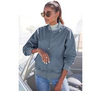 Blouson FRENCH CONNECTION, Damen, Gr. XL (48/50), blau, Web, Obermaterial: 100% Polyester. Futter: 85% Polyester, 15% Baumwolle. Ärmelfutter: 100% Polyester, unifarben, lässig geschnitten hüftlang, Ri