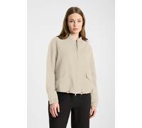 Blouson FRIEDA & FREDDIES "Jacket", Damen, Gr. 34, taupe, 65% Leinen, 35% Baumwolle, unifarben, ohne Ausschnitt, normaler Saum, Jacken Blouson (89877941-34) taupe