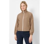 Blouson FUCHS SCHMITT, Damen, Gr. 34, camel, Web, Obermaterial: 100% Polyester, unifarben, regular fit normal, hoch geschlossener Ausschnitt, elastischer Bund, Jacken Blouson, Umschlagkragen, Regular 