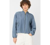 Blouson FUCHS SCHMITT, Damen, Gr. 50, bleu, Web, Obermaterial: 100% Polyester, unifarben, regular fit normal, hoch geschlossener Ausschnitt, elastischer Bund, Jacken Blouson, Stehkragen, Regular Fit,