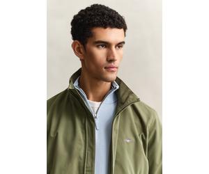 Blouson GANT "LIGHTWEIGHT HAMPSHIRE", Herren, Gr. XL, dry herb grün, Web, Obermaterial: 83% Polyester, 17% Baumwolle, unifarben, regular fit normal, Rundhals, eingesetzt Rippbündchen, Jacken Blouson,