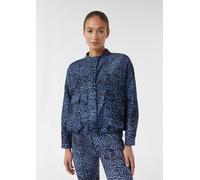 Blouson im Boxy Fit mit Stehkragen und All-over-Leo-Print blau 36