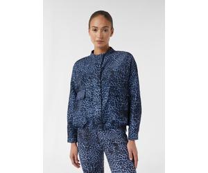 Blouson im Boxy Fit mit Stehkragen und All-over-Leo-Print blau 44