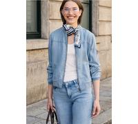 Blouson im Denim-Look mit Rundhals