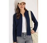 Blouson CECIL, Damen, Gr. XXL (46), universal blau, Web, 75% Baumwolle, 25% Modal, unifarben, comfort fit normal, Rundhals, elastischer Bund, Jacken Blouson (31522416-XXL) universal blau