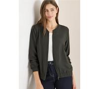 Blouson CECIL, Damen, Gr. M (40), raw khaki, Stoff, 89% Viskose, 11% Nylon, unifarben, normal normal, Rundhals, elastischer Bund, Jacken Blouson, aus softer Viskose (36165400-M) raw khaki