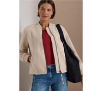 Blouson CECIL, Damen, Gr. S (38), beige (teddy vanilleweiß), Stoff, Oberstoff: 100% Polyester. Futter: 100% Polyester, unifarben, normal normal, Rundhals, elastischer Bund, Jacken Blouson, aus softem