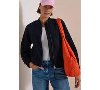 Blouson CECIL, Damen, Gr. M (40), schwarz navy blau, Stoff, Oberstoff: 100% Polyester. Futter: 100% Polyester, unifarben, normal normal, Rundhals, elastischer Bund, Jacken Blouson, aus softem Material