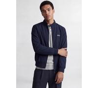 Blouson JACK & JONES "JJEBROOKLYN BOMBER SN", Herren, Gr. XS, blau (sky captain), Web, Obermaterial: 100% Polyester, bedruckt, regular fit normal, ohne Ausschnitt, Bündchen, Jacken Blouson, Kunstfaser