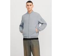 Blouson JACK & JONES "JJERUSH mit Stehkragen und Reißverschlusstaschen", Herren, Gr. XS, grau (ultimate grau), Web, Obermaterial: 100% Polyester, unifarben, regular fit taillenbedeckt, ohne Ausschnitt