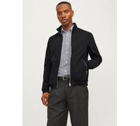 Blouson JACK & JONES "JJERUSH Stylisch, funktional, ideal für Herbst, pflegeleicht", Herren, Gr. XXL, schwarz, Web, Obermaterial: 100% Polyester, unifarben, regular fit taillenbedeckt, ohne Ausschnitt
