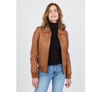 Blouson JCC "2999101-2", Damen, Gr. L, braun (cognac), Obermaterial: 100% Leder; Futter: 100% Polyester, Jacken Blouson (21099840-L) cognac