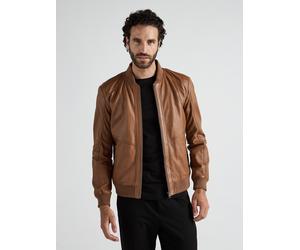 Blouson JCC "6010092-2", Herren, Gr. S, braun (cognac), Obermaterial: 100% Leder Lamm. Futter 100% Baumwolle. Ärmelfutter: 100% Polyester, Jacken Blouson (36208061-S) cognac