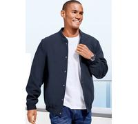 Blouson JOHN DEVIN "mit Rippkragen", Herren, Gr. S, navy, Web, Obermaterial: 77% Polyester, 17% Viskose, 6% Elasthan. Futter: 100% Polyester, unifarben, regular fit hüftlang, Rundhals, elastischer Bun