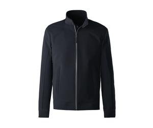 Blouson JOOP "Vicente", Herren, Gr. 54, schwarz (dunkelblau), Web, Obermaterial: 100% Polyester, unifarben, regular fit normal, mit Knopf angesetztes Bündchen, Jacken Blouson, Stehkragen mit Druckknöp