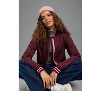 Blouson KANGAROOS, Damen, Gr. 44/46, rot (lila), Jersey, Obermaterial: 68% Polyester, 28% Viskose, 4% Elasthan, Basic hüftlang, eingesetzt angesetztes Bündchen, Jacken Blouson, aus softem Materialmix,