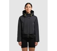 Blouson KHUJO "AMELIA", Damen, Gr. XL, schwarz, Web, 100% Polyester, leicht glänzend, regular fit hüftlang, eingesetzt Rippstrickbündchen mit Windstopper, Jacken Blouson (36160245-XL) schwarz