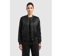 Blouson KHUJO "BETH", Damen, Gr. XXL, schwarz, 97% Polyester, 3% Elasthan, glänzend, slim fit hüftlang, eingesetzt Rippstrickbündchen, Jacken Blouson (94559305-XXL) schwarz