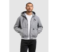 Blouson KHUJO "DARREL", Herren, Gr. L, grau, Canvas, 100% Baumwolle, regular fit hüftlang, eingesetzt elastischer Bund mit Gummizug, Jacken Blouson (98574528-L) grau