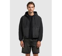 Blouson KHUJO "DARREL", Herren, Gr. M, schwarz, Canvas, 100% Baumwolle, regular fit hüftlang, eingesetzt elastischer Bund mit Gummizug, Jacken Blouson (65547127-M) schwarz