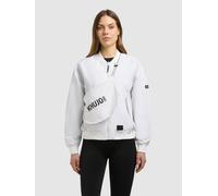 Blouson KHUJO "FACEE WITH BAG", Damen, Gr. XL, weiß (sanftes weiß), Web, 100% Nylon, unifarben, regular fit hüftlang, eingesetzt Rippbündchen, Jacken Blouson (32754703-XL) sanftes weiß