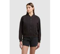 Blouson KHUJO "INIE", Damen, Gr. XXL, schwarz, Twill, 100% Baumwolle, unifarben, regular fit, eingesetzt Rippstrickbündchen, Jacken Blouson (48221810-XXL) schwarz