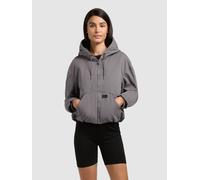 Blouson KHUJO "JUDY", Damen, Gr. L, grau (sea grau), Twill, 100% Baumwolle, unifarben, regular fit hüftlang, eingesetzt Windstopperbündchen mit Windstopper, Jacken Blouson (83563845-L) sea grau