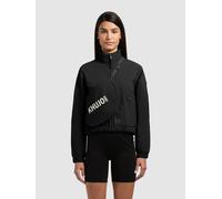 Blouson KHUJO "LEITZI", Damen, Gr. S, schwarz, Web, 100% Nylon, Crinkleoptik, regular fit hüftlang, eingesetzt elastischer Bund mit innenliegendem Gummizug, Jacken Blouson (81574617-S) schwarz
