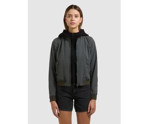 Blouson KHUJO "MEETS 2IN1", Damen, Gr. M, hazy teal grün, Web, 100% Nylon, regular fit hüftlang, eingesetzt angesetztes Bündchen, Jacken Blouson (11757108-M) hazy teal grün