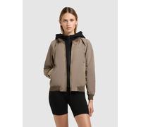 Blouson KHUJO "MEETS 2IN1", Damen, Gr. M, latte braun, Web, 100% Nylon, regular fit hüftlang, eingesetzt angesetztes Bündchen, Jacken Blouson (35794161-M) latte braun