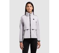 Blouson KHUJO "OLIA", Damen, Gr. S, grau (summer lila), Web, 100% Polyester, leicht glänzend, regular fit hüftlang, Raglanärmel elastischer Bund mit innenliegendem Gummizug, Jacken Blouson (20365961-S