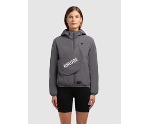 Blouson KHUJO "SHELLY2", Damen, Gr. L, slate grau, Web, 100% Nylon, regular fit hüftlang, eingesetzt elastischer Bund mit Gummizug, Jacken Blouson (91439931-L) slate grau